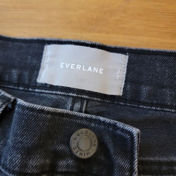 Everlane Mid-Rise Washed Black Stretch Jeans – Size 24 Tall / Long - Picture 4 of 11